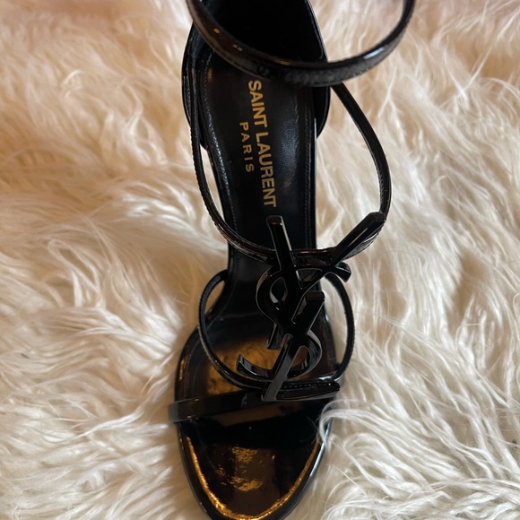Saint Laurent Cassandra YSL Logo Sandals - Picture 7 of 14